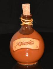 Butelka kula z kamionki z napisem Nalewka - 350ml + korek