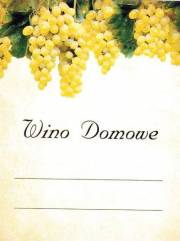 Nalepka na wino domowe winogronowe białe (nr 383)